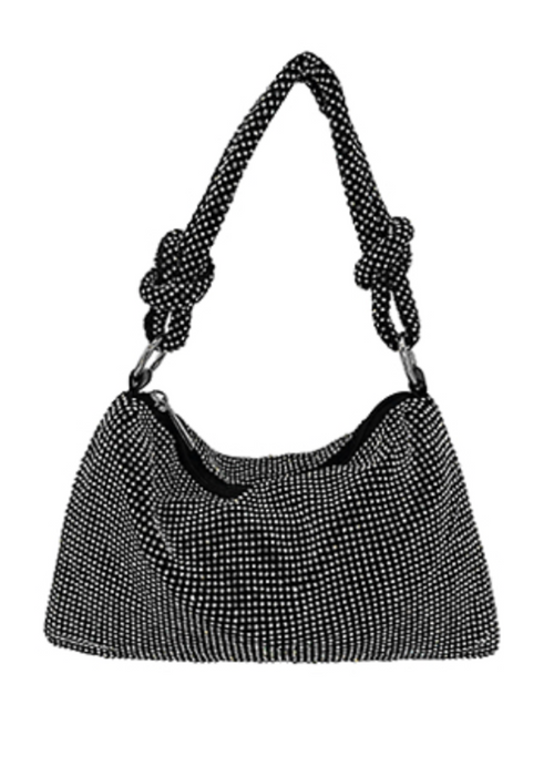 Chita Slouch Evening Bag-Black-theadoptedson
