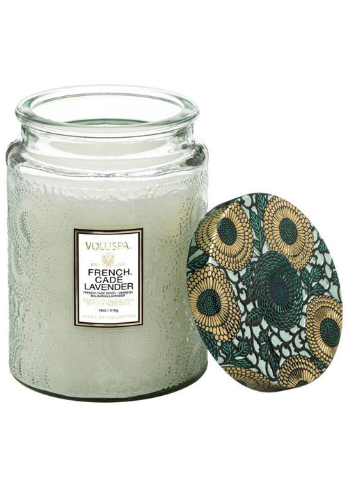 Voluspa 18 oz Large Jar Candle - French Cade & Lavender-theadoptedson